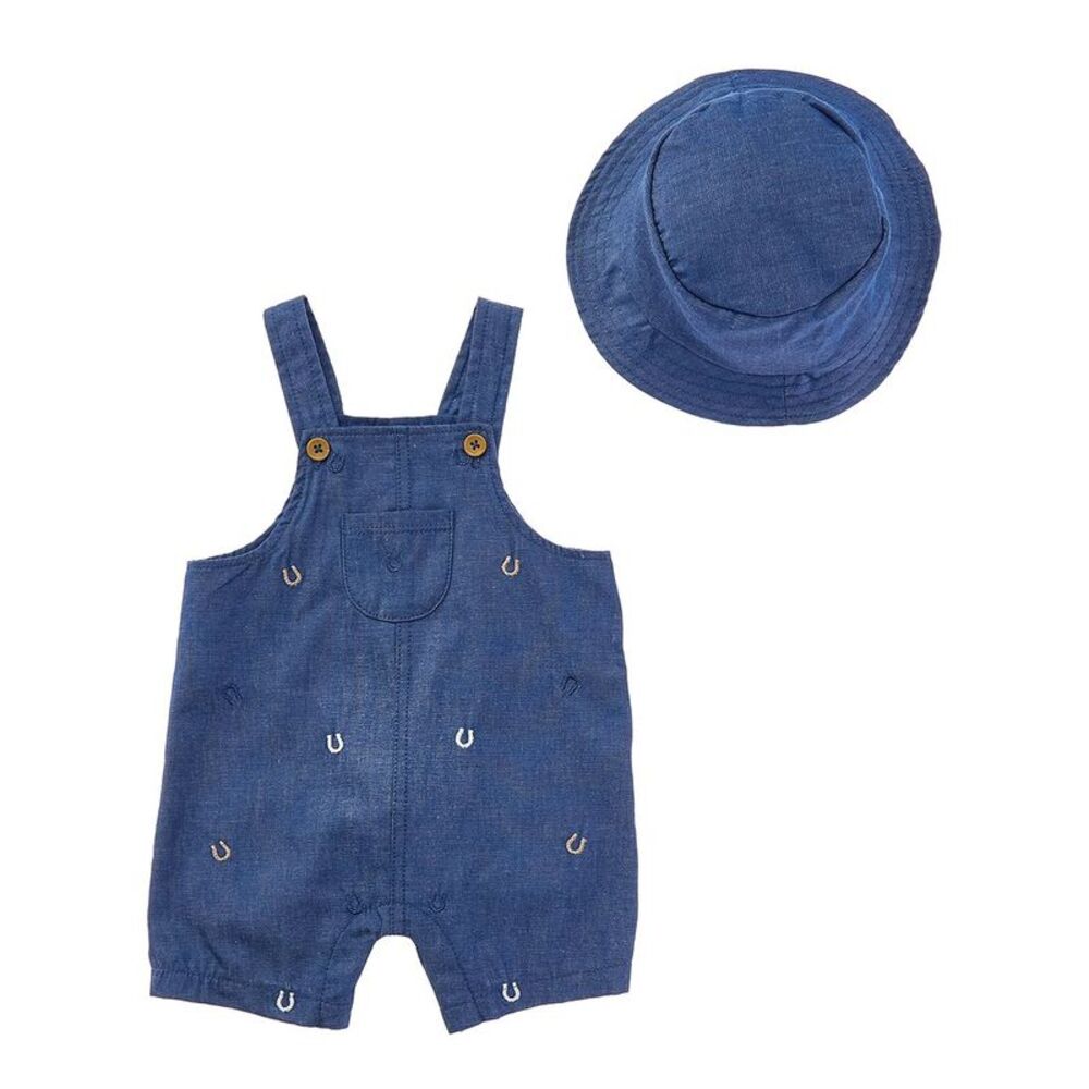 Shabby Chic Baby-Boys  2Pc Shortalls Set, Blue
